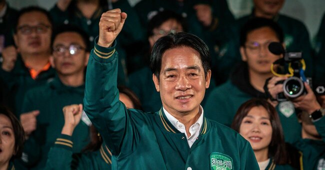 台湾総統選で勝利した民主進歩党の頼清徳氏