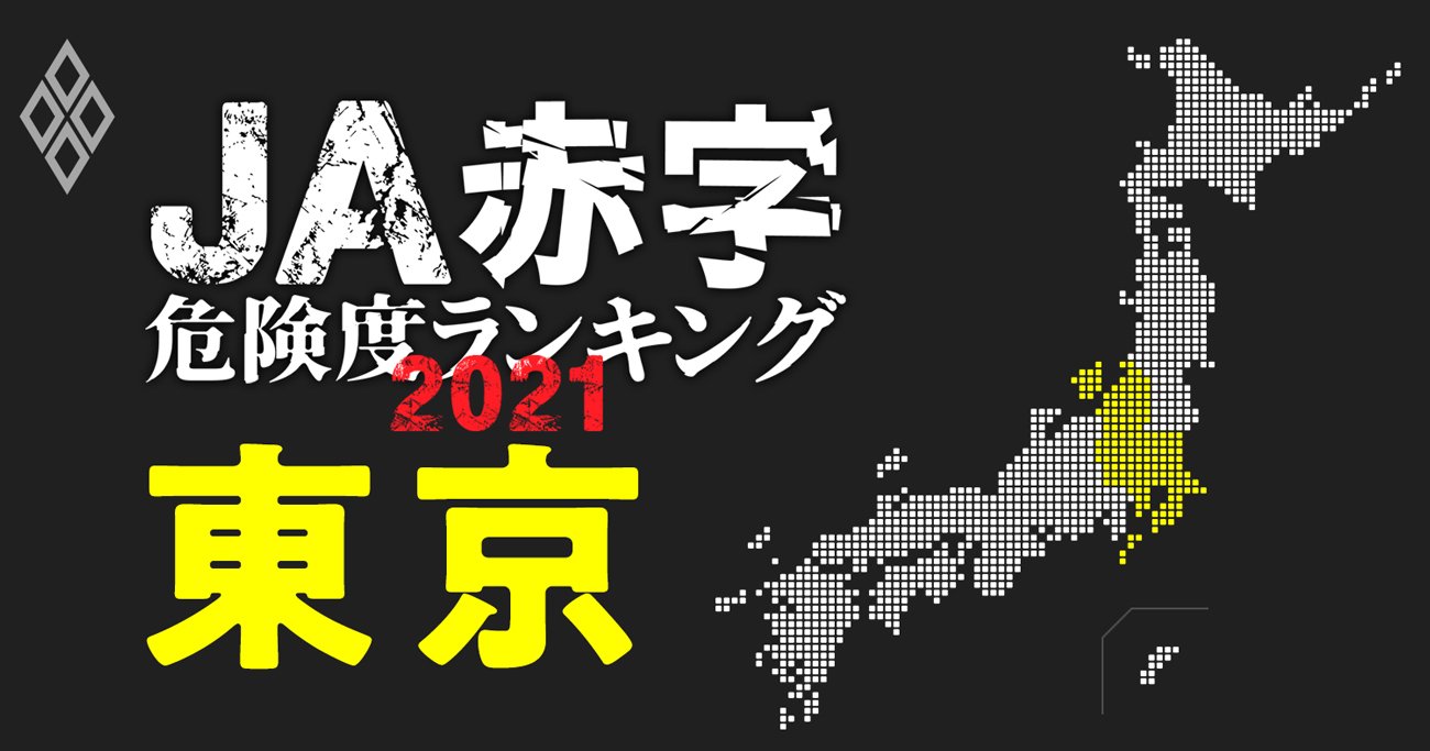 【東京】JA赤字危険度ランキング2021、14農協中13農協が1億円以上の減益