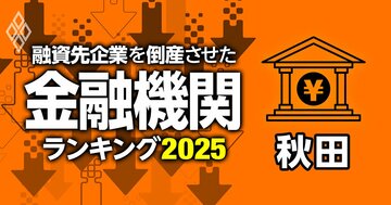 融資先企業を「倒産」させた金融機関ランキング【秋田】3位羽後信金、1位は？