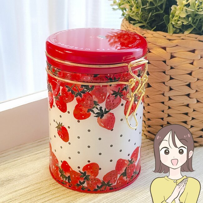 もう、一生飾っておきたいよ…！アフタヌーンティーの「保存容器にもなるクッキー缶」いちご柄がレトロかわいすぎる！