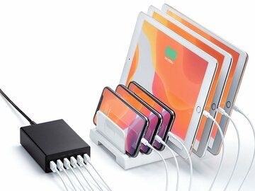 6ポート合計12A出力の高耐久USB充電器、サンワサプライ