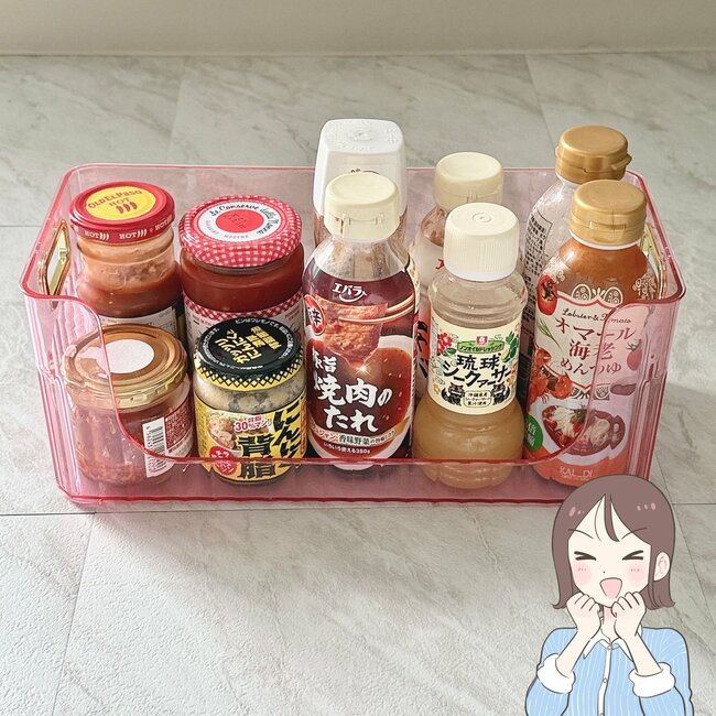 フランフランに売ってそう！ダイソー姉妹店の「高級感たっぷり収納」冷蔵庫がスッキリ片付きます！