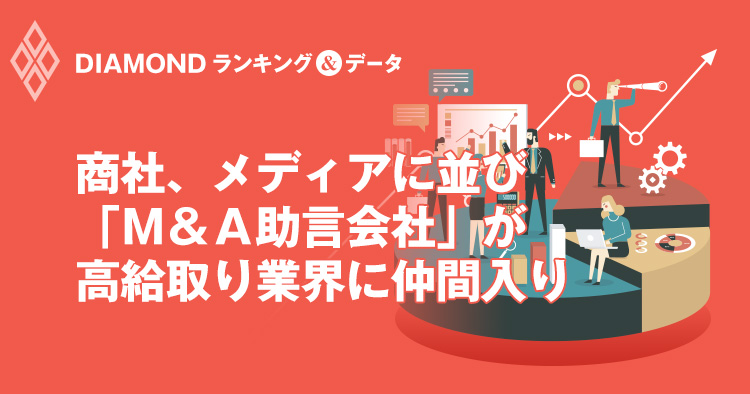 商社、メディアに並び
「M&A助言会社」が
高給取り業界に仲間入り