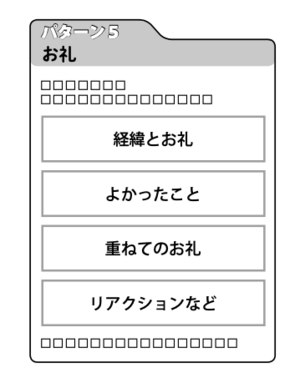 パターン5：お礼、挨拶ぬきで感謝を伝える