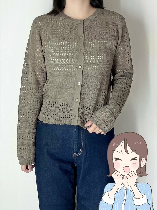 オンラインは即完売！【しまむら】人気コラボの「透かし編みカーディガン」が美しすぎる…1639円とは思えないよ！