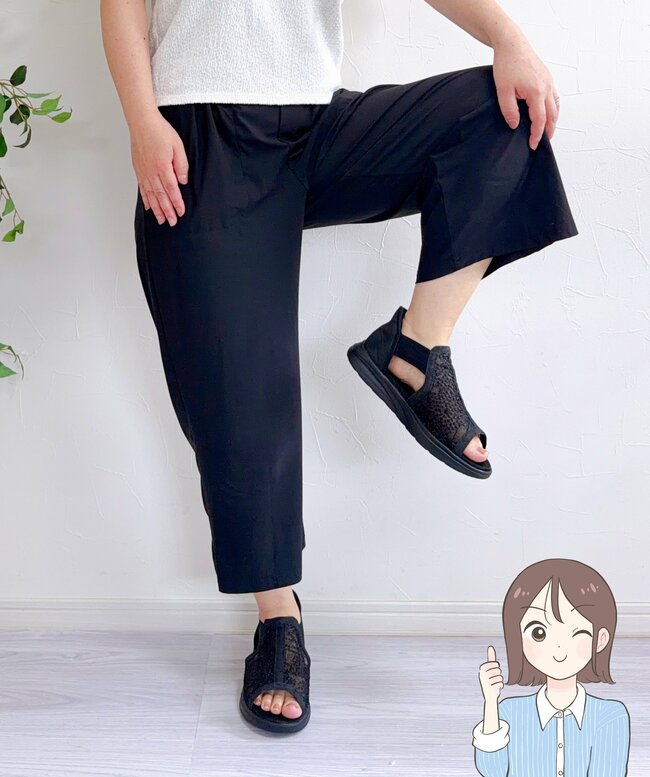 夏中、ずーっと履いてたいわ…!しまむら×ヒヤロンの「ひんやりワイドパンツ」が買って大正解!ゆったり体型カバーもできて手放せない!《購入レビュー》