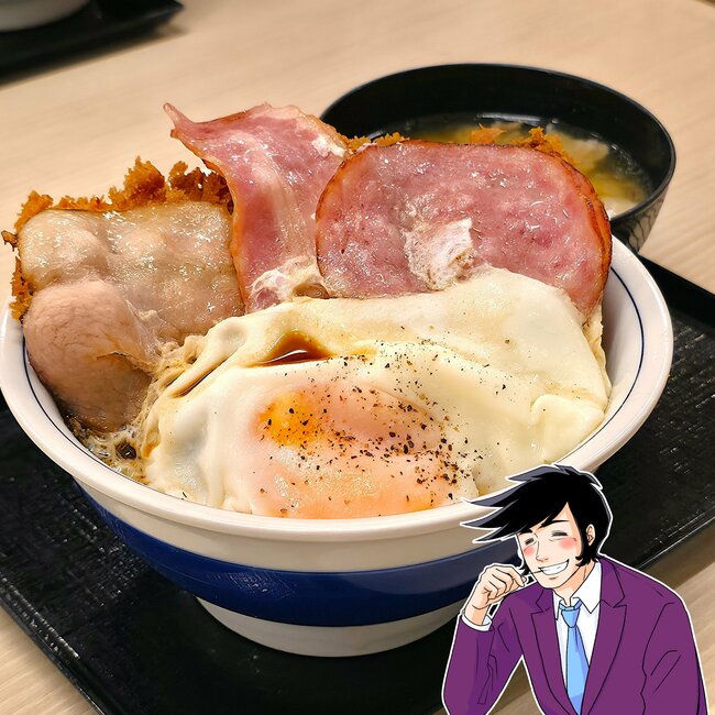 「もはやカツ丼ではない」「すごいビジュアル」かつやの“欲望どんぶり”わんぱくすぎてビックリした…！「足せばいいと思ってるんだよな」