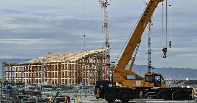 写真：大阪万博の建設現場