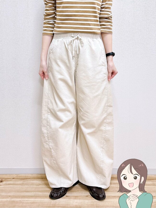 「こりゃ可愛いわ」「色違いも購入したい」GUの“2990円バレルパンツ”買ってから出番が止まらない!「ほぼ毎日はいています」「ウエスト楽ちん最高」《購入レビュー》