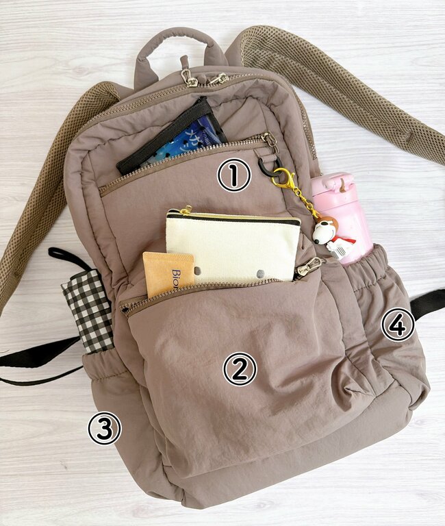 2泊分の荷物が入った！しまむらの「大人かわいいリュック」ポケットたくさんで大容量って最高じゃん！《購入レビュー》