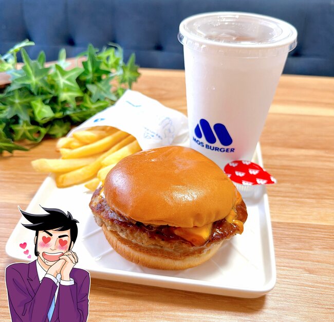 「激ウマでびびった」モスバーガーの“衝撃すぎるランチセット”お肉がはみ出てるんだけど…！「なんコレ～美味しすぎぃ～」「これでもか、というくらいチーズのってて美味」