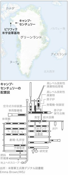 グリーランドの氷の下に米核基地 冷戦時代の遺物