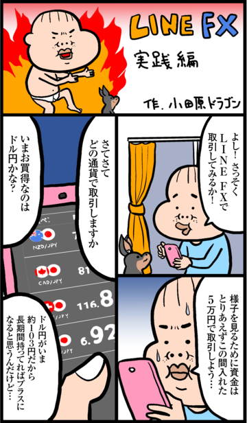 小田原ドラゴンが漫画の合間にトレード!LINE FXでガッツリ収入増なるか!?