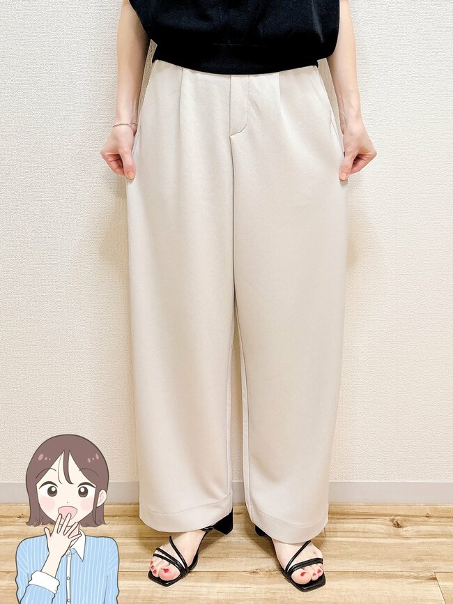 「あまりにも良すぎて2着目です」グローバルワークの“楽ちんワイドパンツ”どこから見てもシルエットが美しい！「何枚あっても便利」「買って正解でした」