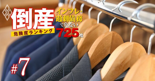 倒産危険度ランキング×インフレ・過剰債務で危ない725社＃7