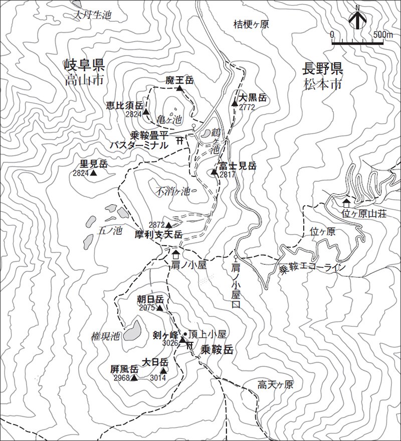 乗鞍岳マップ