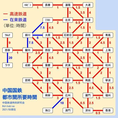 一目で分かる所要時間マップ