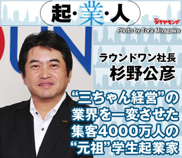 “三ちゃん経営”の業界を一変させた集客4000万人の“元祖”学生起業家ラウンドワン社長　杉野公彦
