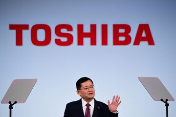 東芝CEO、世界経済混乱でも「レジリエント」