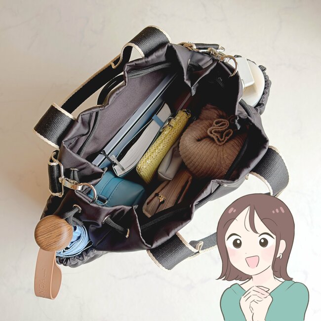 しまむら×トムとジェリーの「ポケットたくさんバッグ」大人かわいいのに収納力スゴすぎるの!