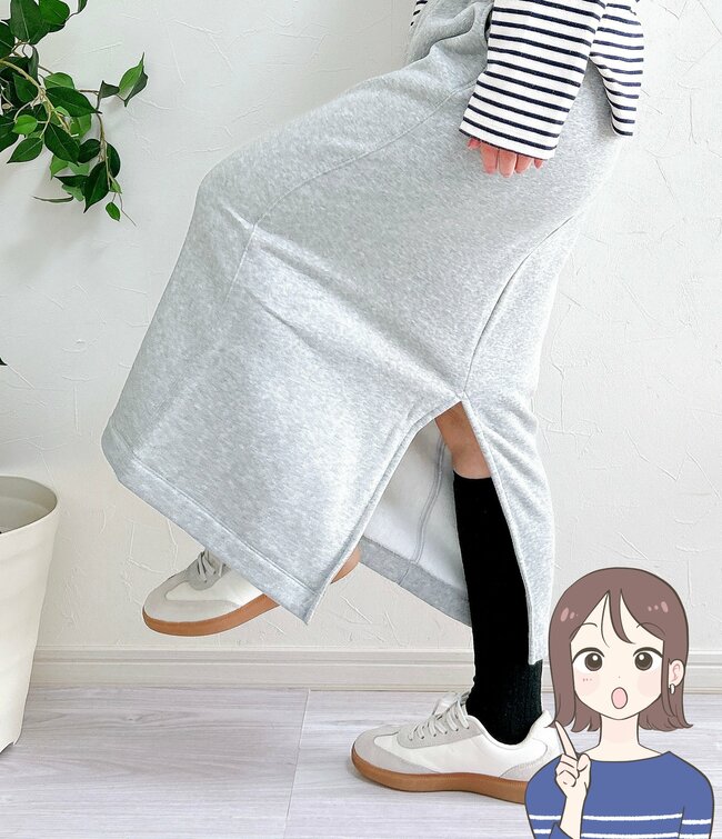 ポッカポカで細見え…！無印良品の「楽ちんスカート」脚がスラッと長く見えるし、春先まで大活躍！