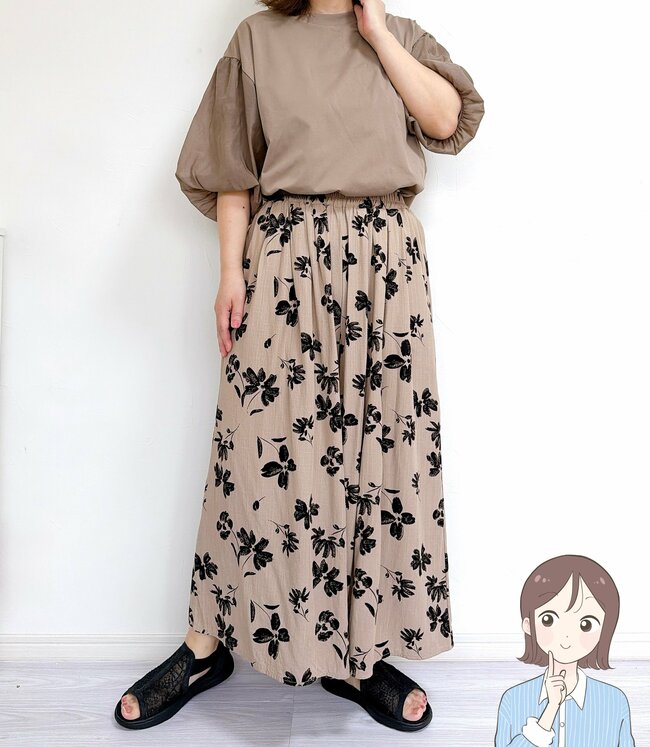 【しまむら】いつものコーデが見違える…!1639円の「スカートみたいなパンツ」体のラインを拾わなくて嬉しい!《購入レビュー》
