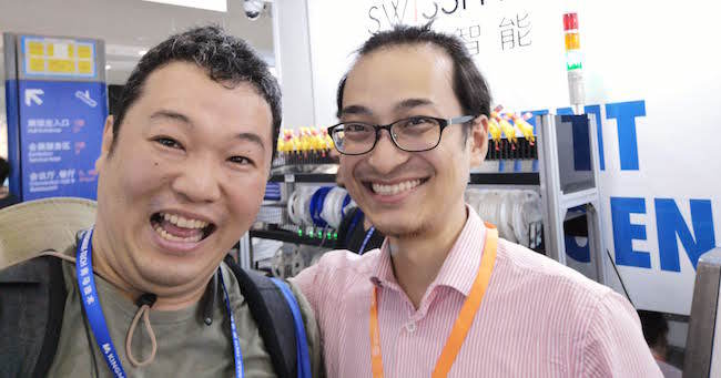 筆者とBenjamin Zhai氏