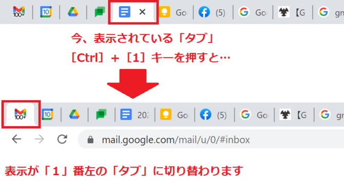 タブの切り替え