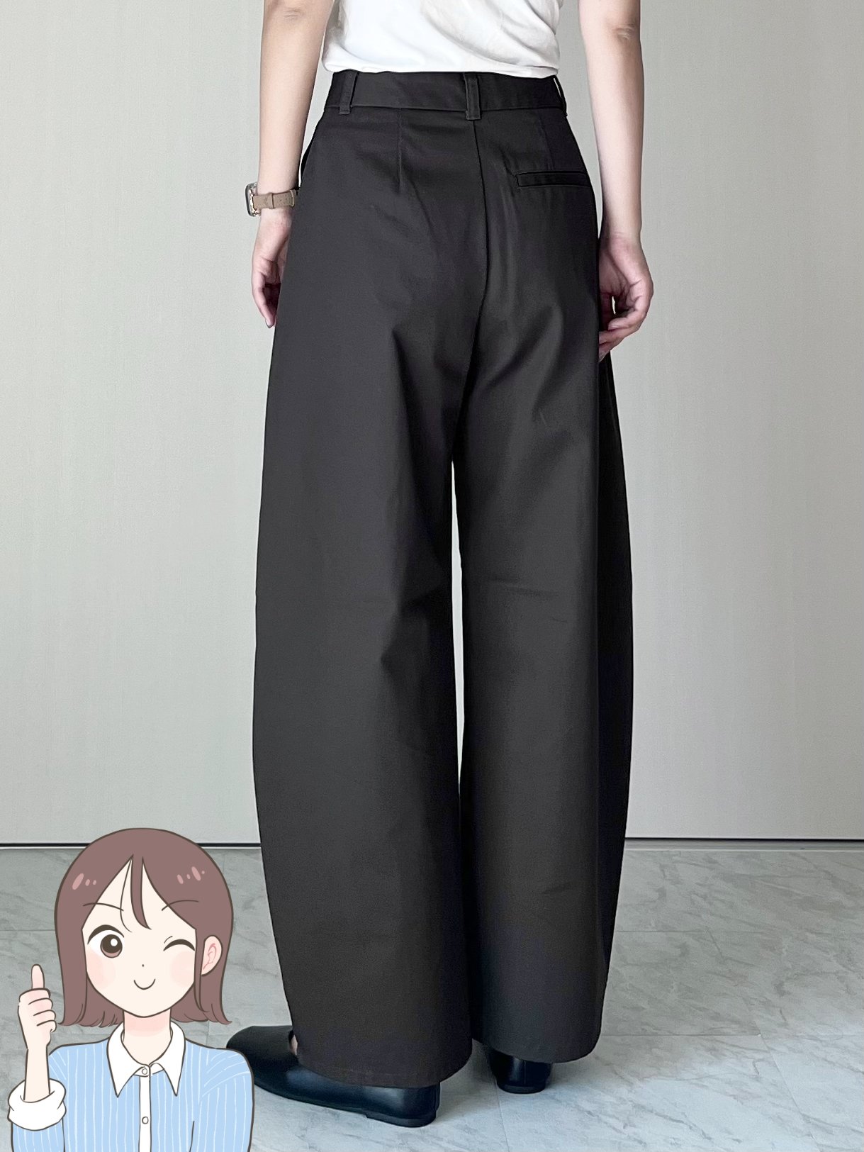 「形がめちゃくちゃ綺麗！」「色違いで買います」GUの“楽ちんワイドパンツ”ぽわんと膨らんだシルエットが可愛い！「お腹まわりもすっきり見える」