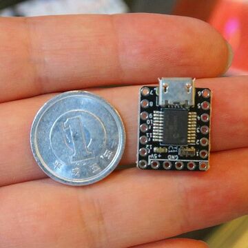 オリジナルの入力デバイスを自作できる1円玉サイズの超小型モジュール