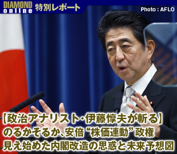 【政治アナリスト・伊藤惇夫が斬る】のるかそるか、安倍“株価連動”政権 見え始めた内閣改造の思惑と未来予想図