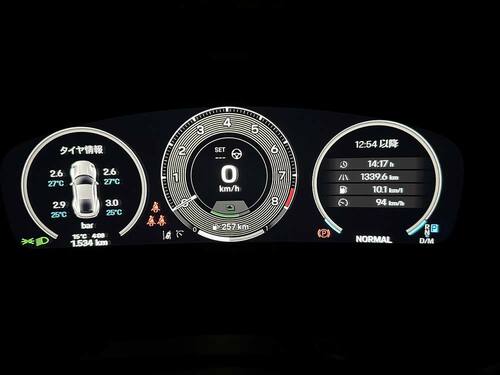所要時間は14時間17分。横浜から宮崎フェル宅まで1339.6km。燃費の良さにもご注目