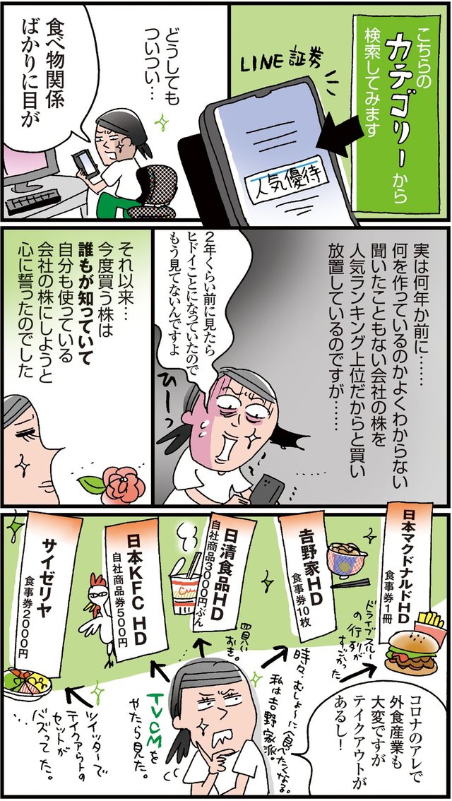 LINE証券はオイシイ優待銘柄もサクっと探せる!!