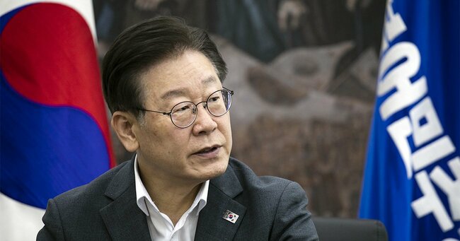写真：韓国最大野党「共に民主党」の党首、李在明氏