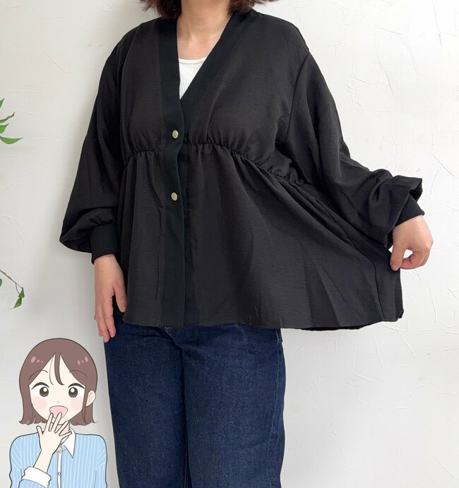 【しまむら】お尻がすっぽり隠せる！1639円の「ふんわりトップス」裾がふわっと広がってカワイイ！《購入レビュー》