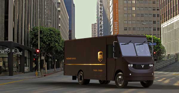 ロサンゼルスでUPSがテストするトラック
