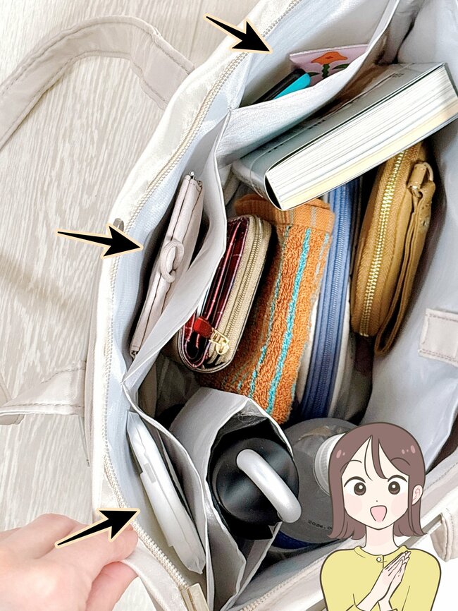 「2個目の購入」「買って大正解でした」3COINSの“大容量トートバッグ”ポケットいっぱいで大助かりです！「全て入るので助かってます」