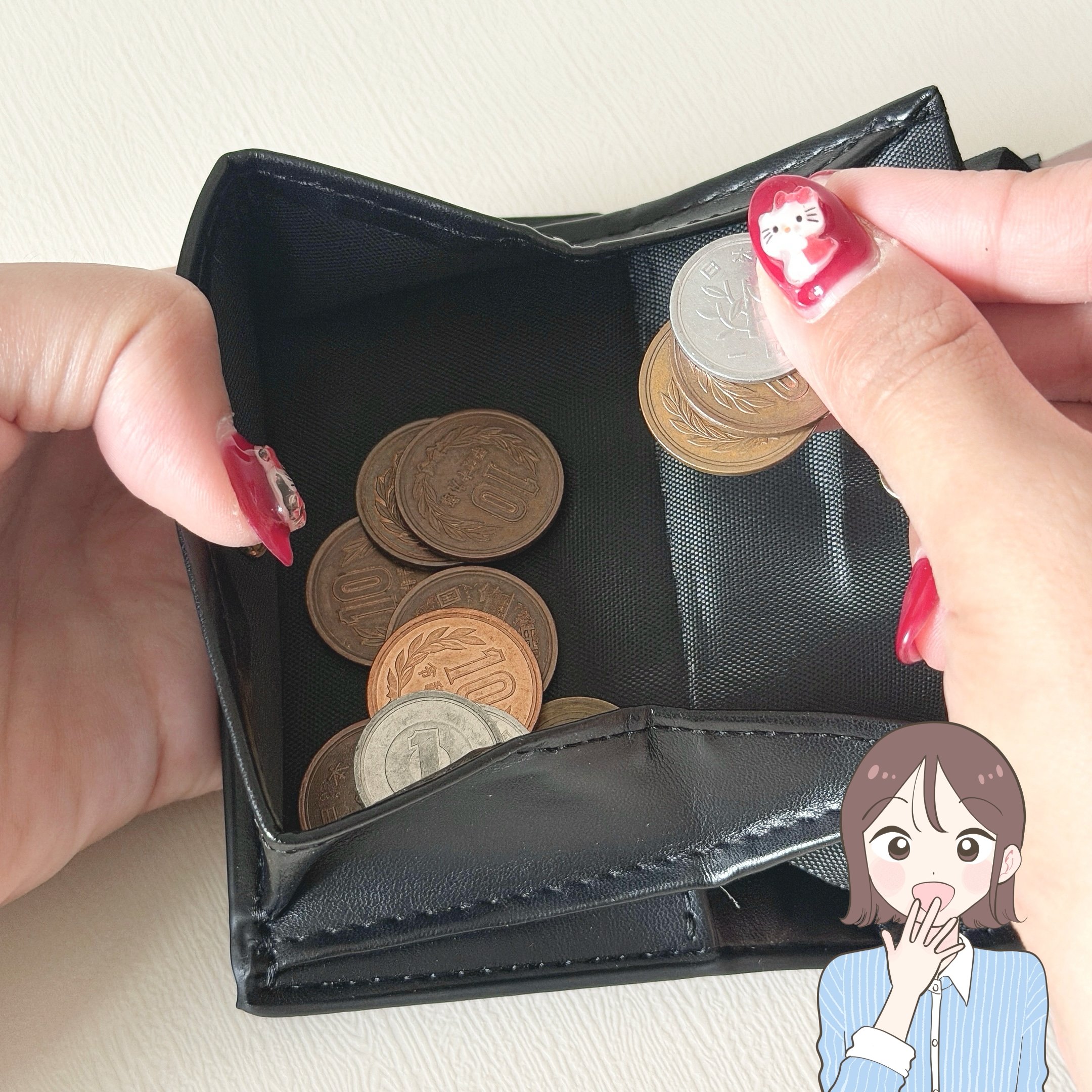 小銭やカードが取り出しやすい！3COINSの「高見えミニ財布」お会計がスムーズになった！《購入レビュー》