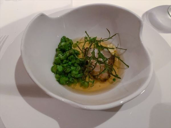 コース料理の鮑料理