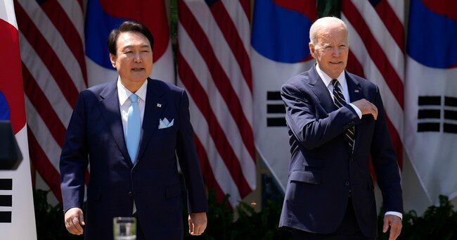 韓国の尹錫悦大統領と米のバイデン大統領