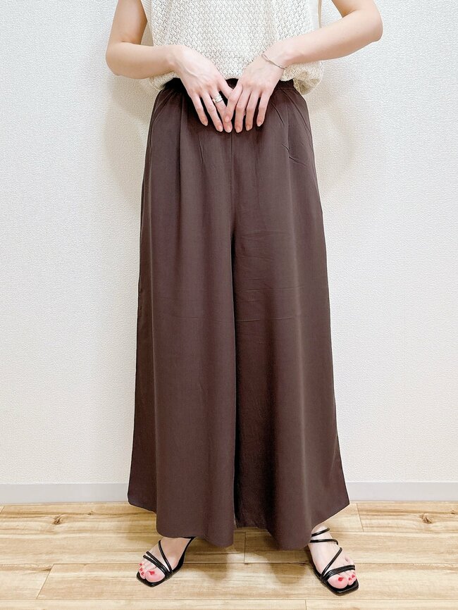 【しまむら】サラッとして気持ちいい!2189円の「ひんやりワイドパンツ」着回し力が高くてコスパ抜群です!《着用レビュー》