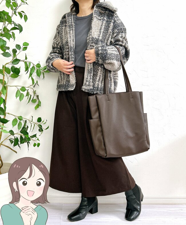 毛布を着てるみたい!しまむらの“2420円ジャンパースカート”羽織るだけでポカポカだから寒い日に手放せない!