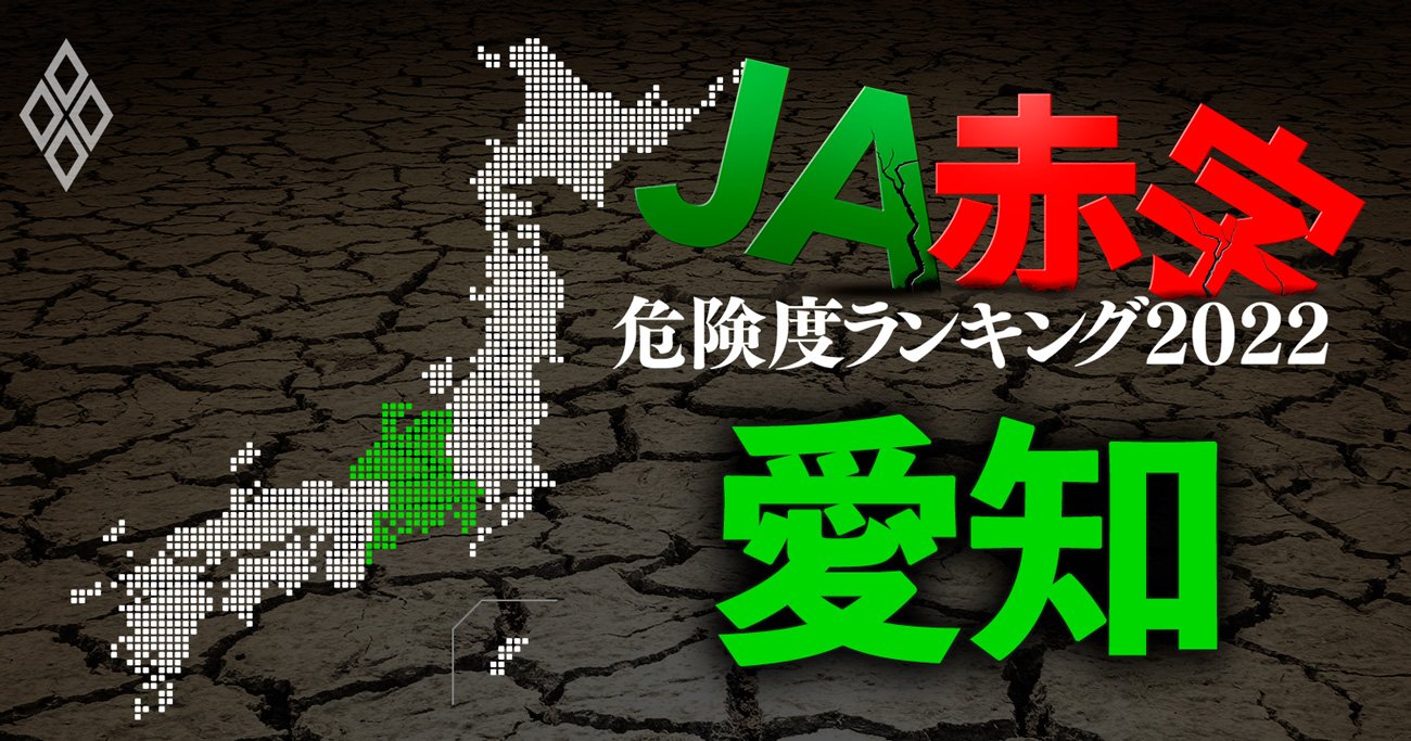 【愛知】JA赤字危険度ランキング2022、全19農協の金融事業減益額が1億円以上