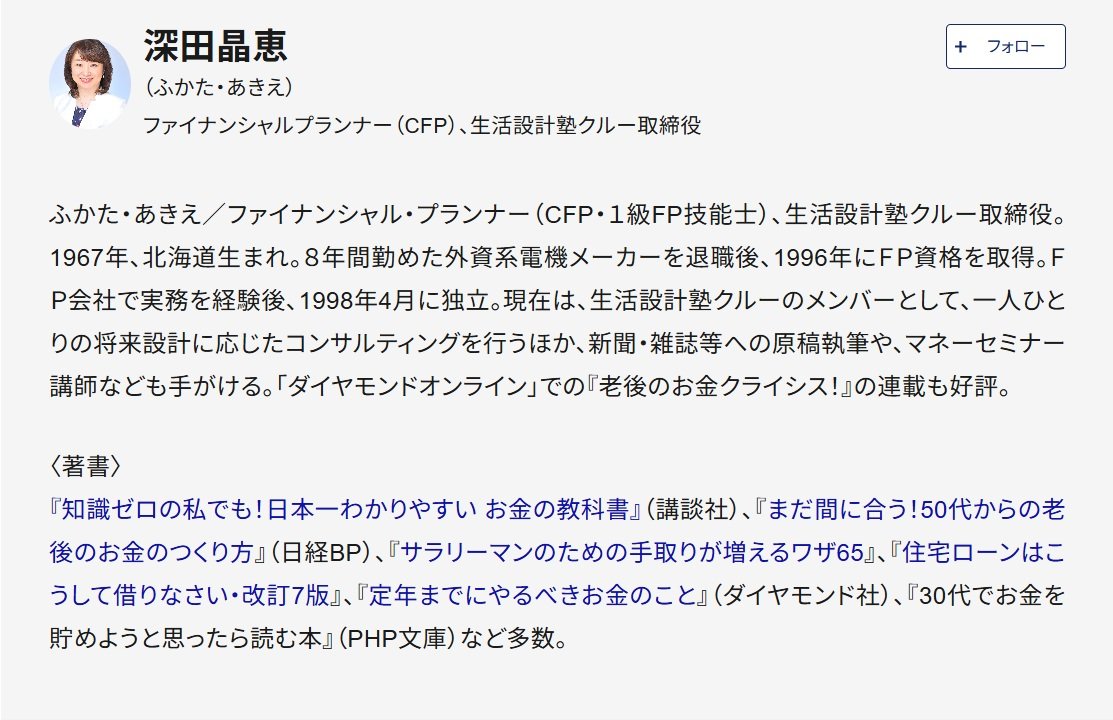 深田晶恵さんプロフィール