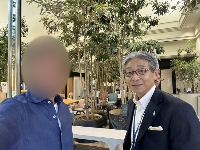 PLUS常務の北尾さんと、PLUS DESIGN CROSSにて