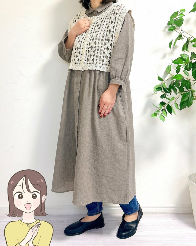 すぽんと着るだけで大人かわいい！しまむらの「着回しワンピース」ふんわり丸みのあるシルエットが素敵すぎる！