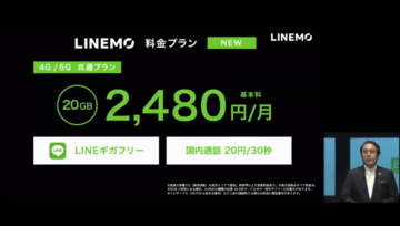 ソフトバンクの新料金は「LINEMO」、通話定額オプション化で20GBが月2480円に！