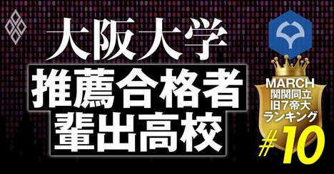 大阪大学のAO・推薦入試の合格者数が多い高校ランキング【全246校・完全版】