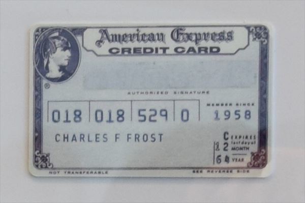 入会年が1958年のアメリカン・エキスプレスのクレジットカード