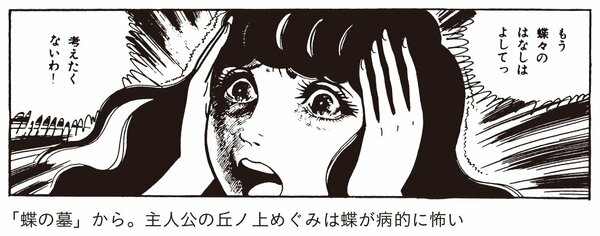 「蝶の墓」から。主人公の丘ノ上めぐみは蝶が病的に怖い